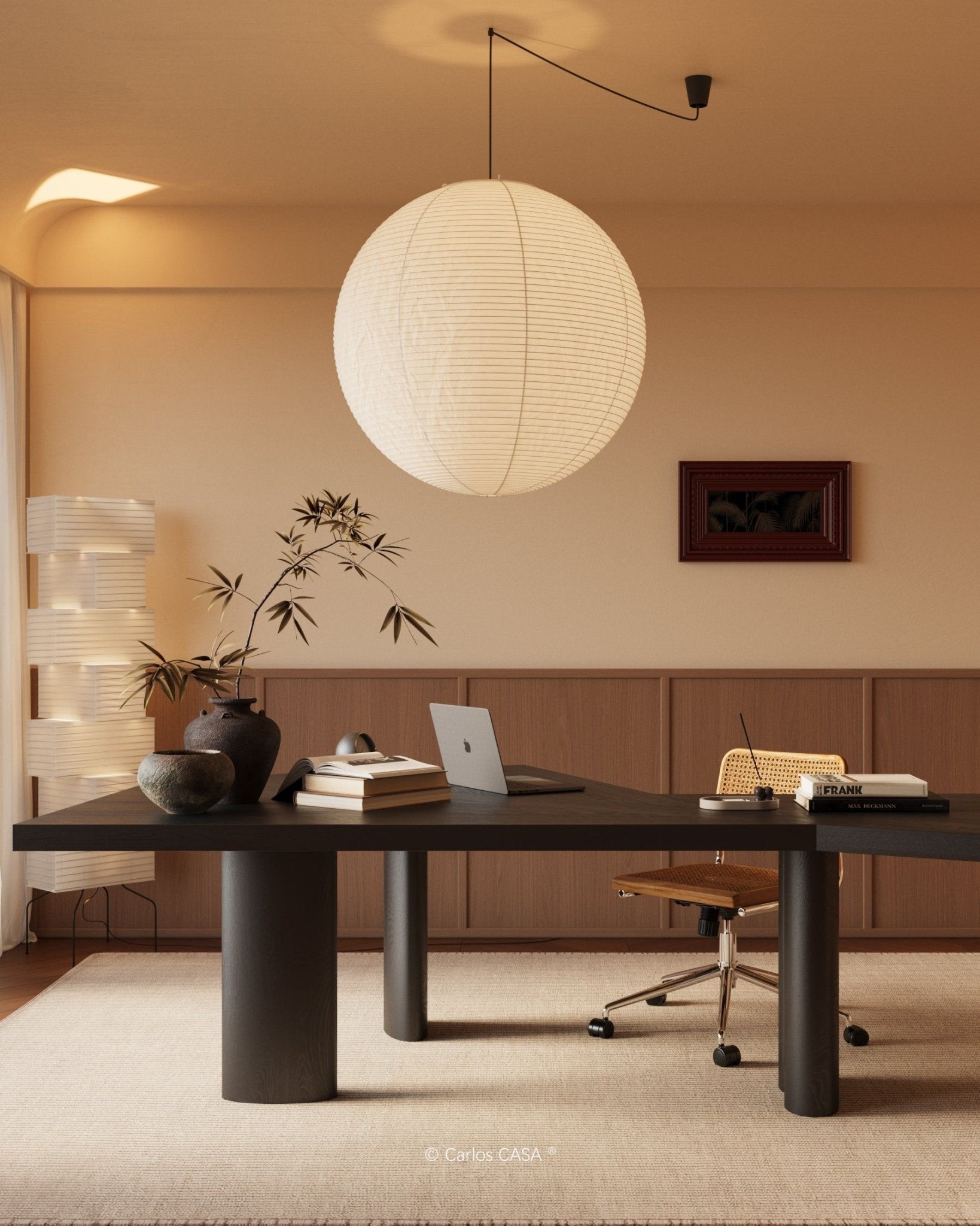 Akiréa | Suspension Ronde – Inspiration Japonaise et Lumière Apaisante