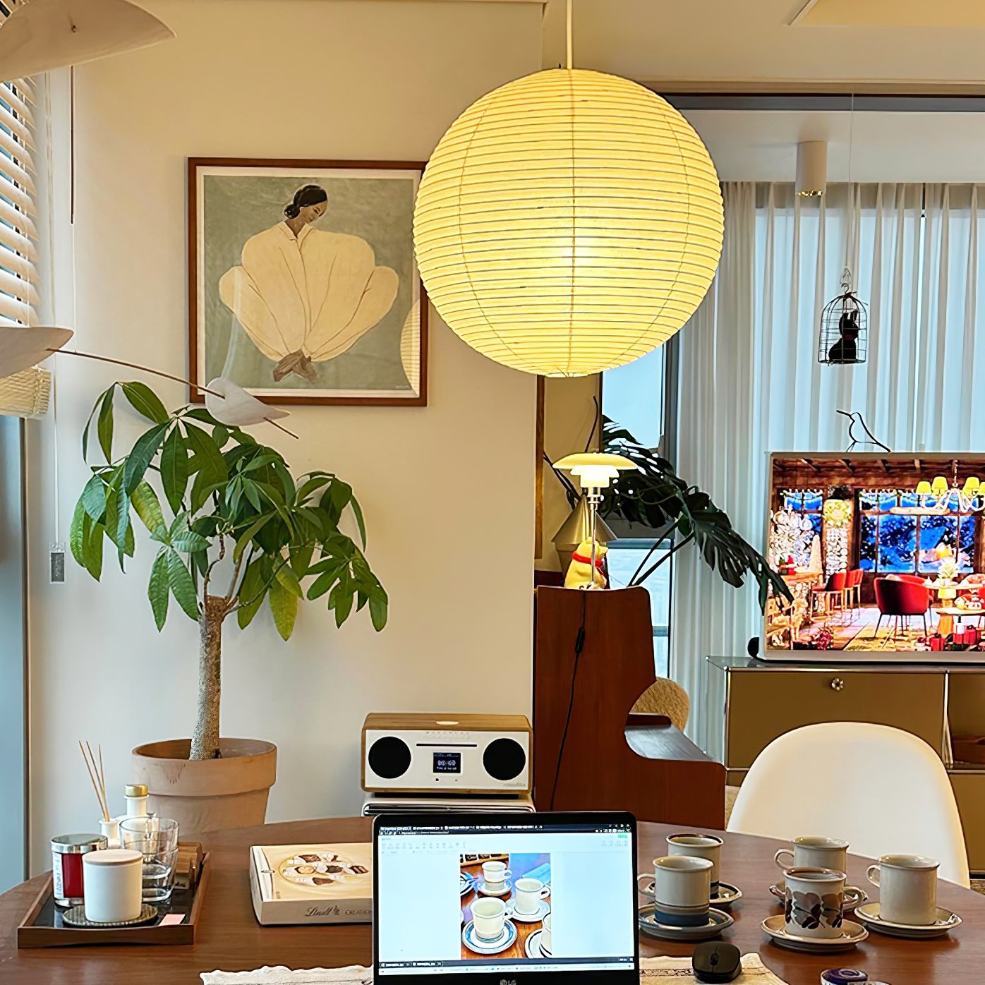 Akiréa | Suspension Ronde – Inspiration Japonaise et Lumière Apaisante
