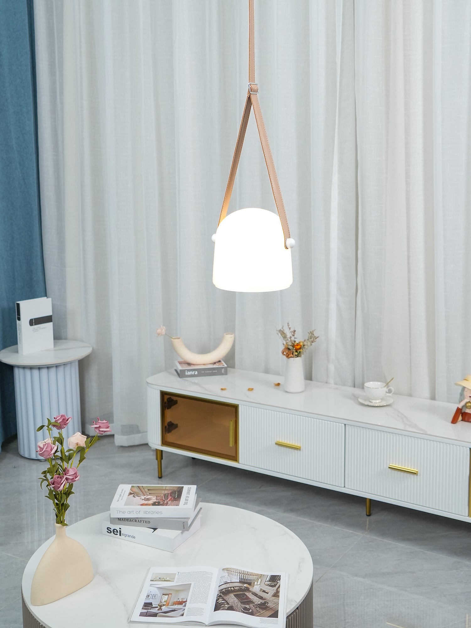 Noctéa | Lampe Suspendue – Verre soufflé LED design contemporain