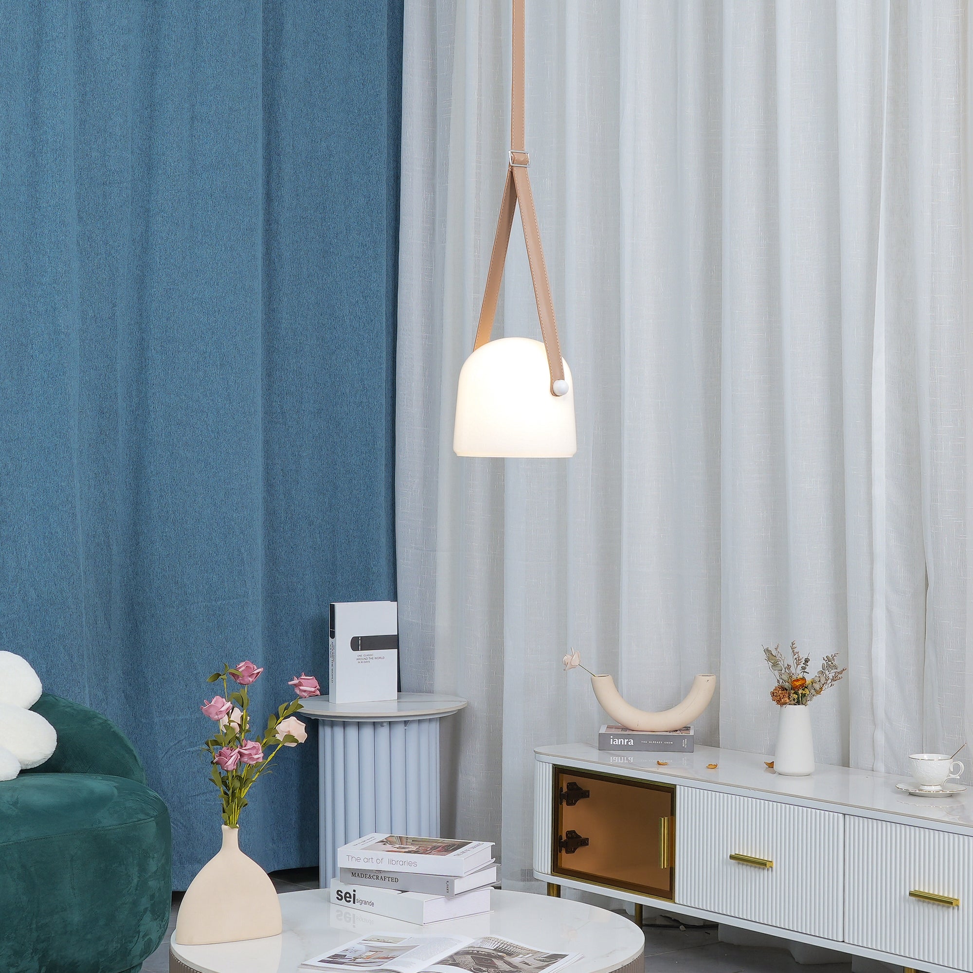 Noctéa | Lampe Suspendue – Verre soufflé LED design contemporain