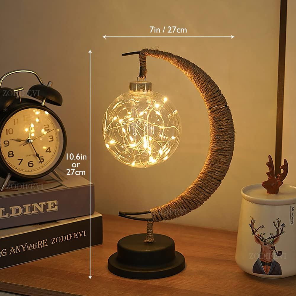 Auréna | Lampe de Table – Design Lunaire et Élégance Étoilée
