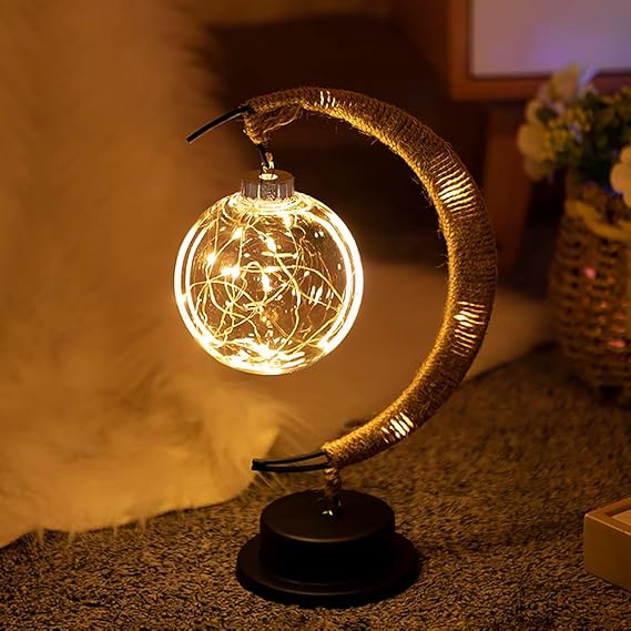 Auréna | Lampe de Table – Design Lunaire et Élégance Étoilée