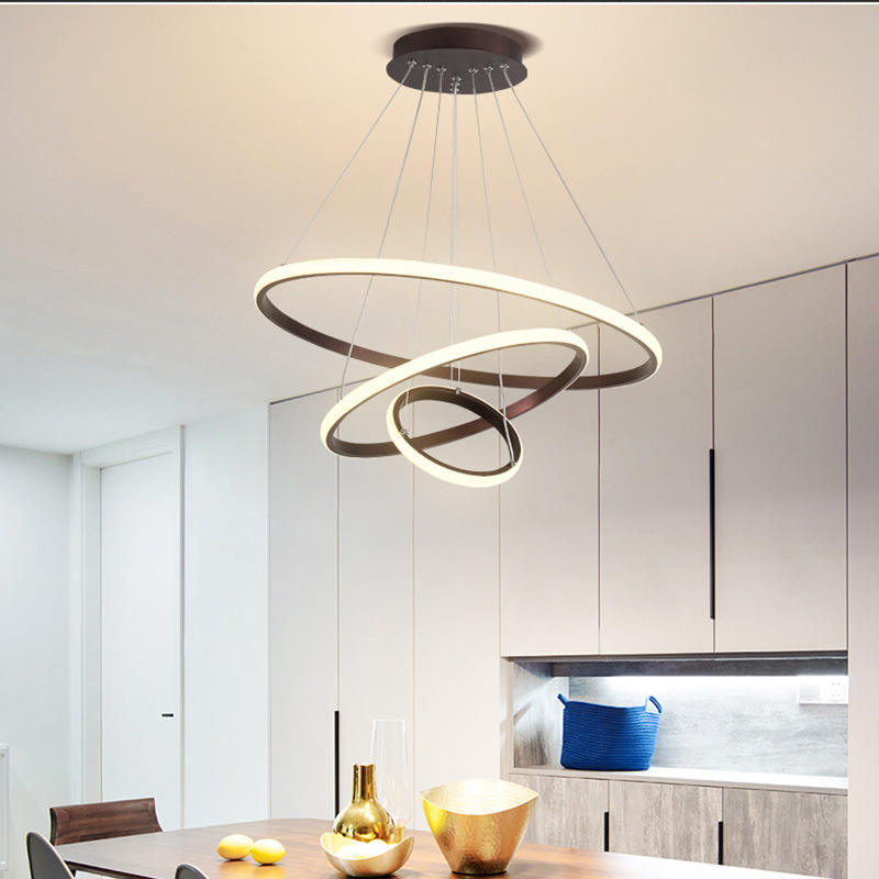 Oréliane | Plafonnier LED Moderne – 3 Anneaux Réglables et Design Élégant