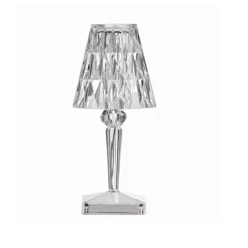 Cristalix - Lampe De Table À Facettes Style Cristal Rechargeable Par Contact