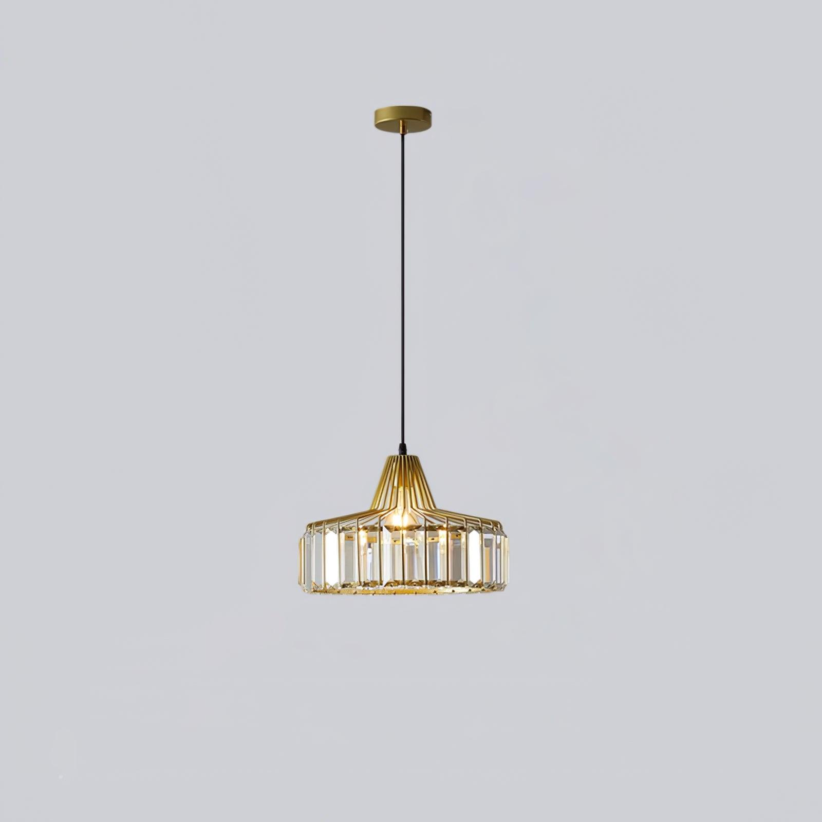 Orfina | Lampe Suspendue – Diffusion brillante abat jour cristal