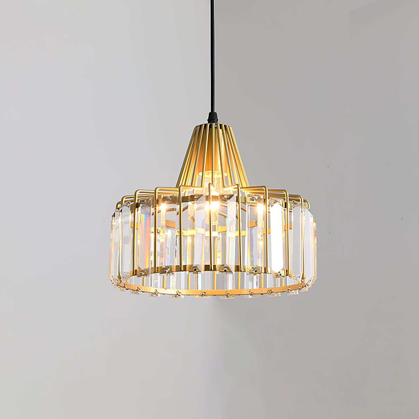 Orfina | Lampe Suspendue – Diffusion brillante abat jour cristal