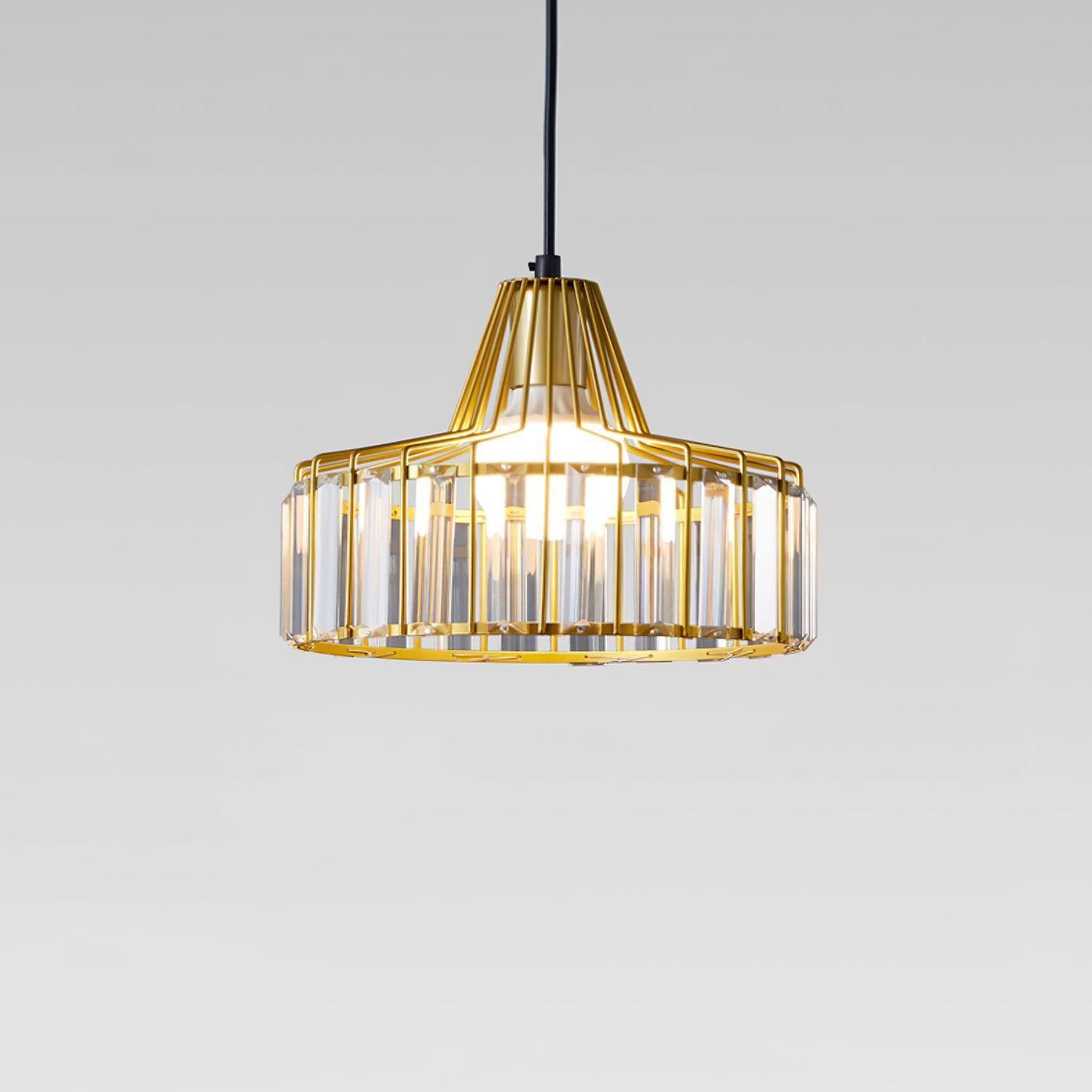 Orfina | Lampe Suspendue – Diffusion brillante abat jour cristal