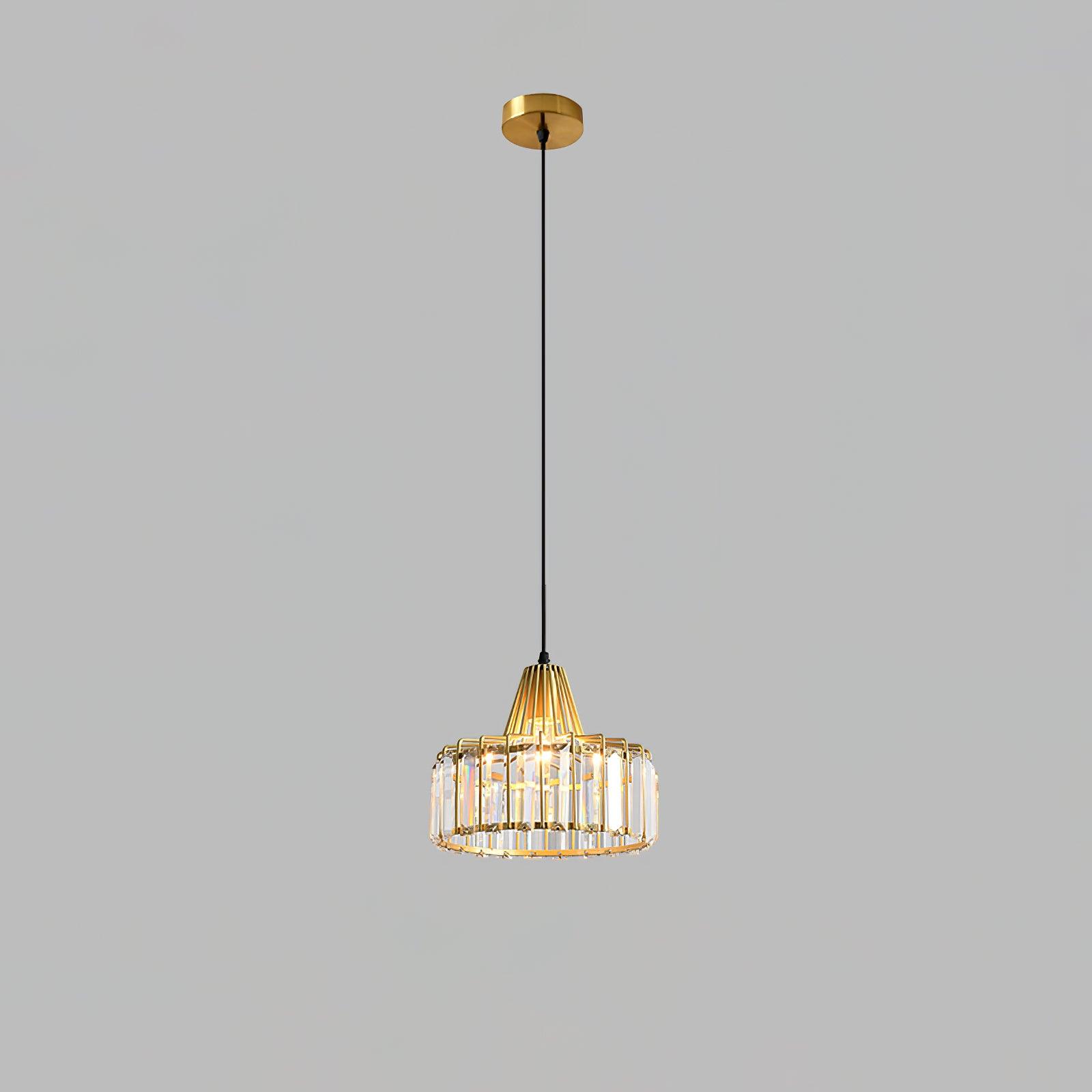 Orfina | Lampe Suspendue – Diffusion brillante abat jour cristal