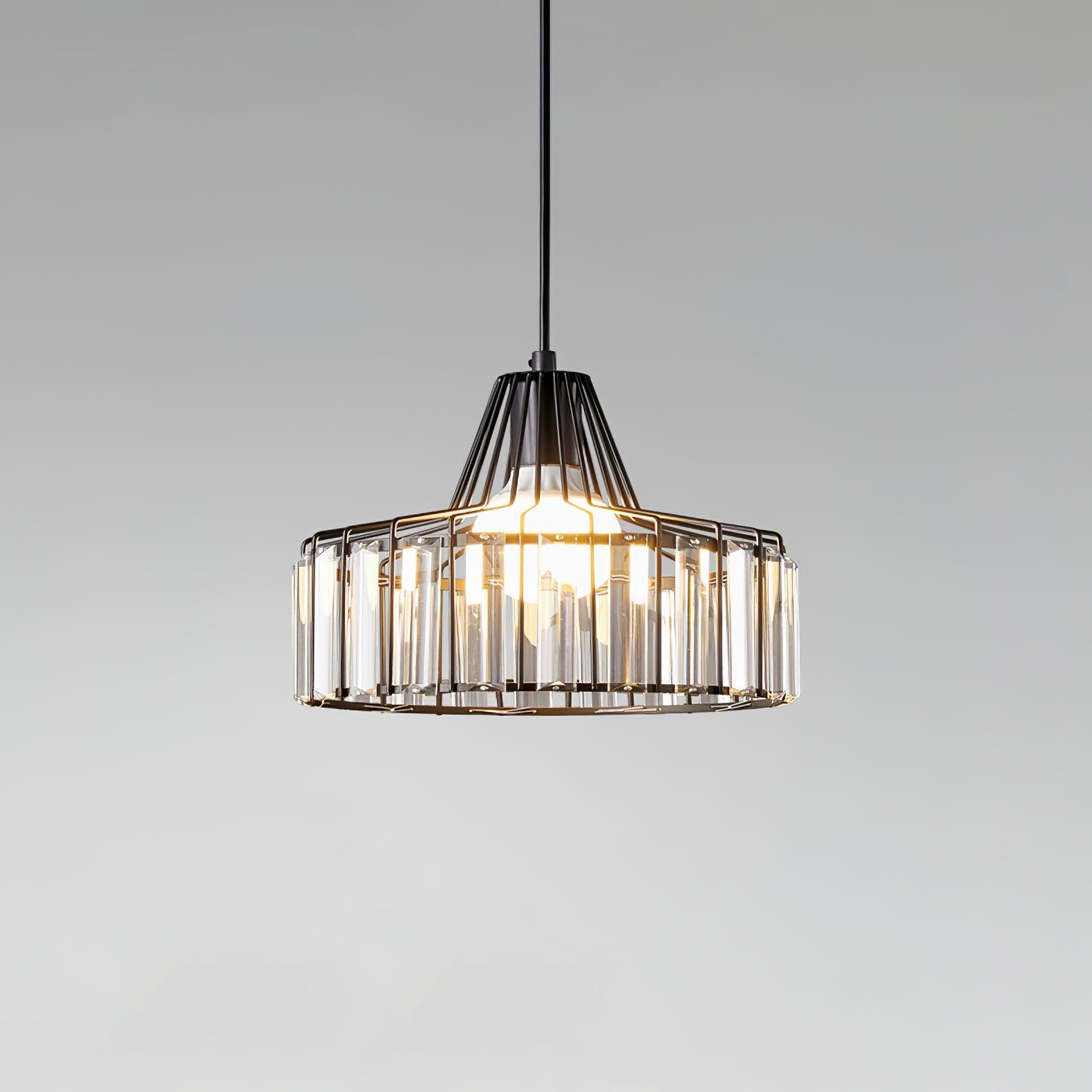 Orfina | Lampe Suspendue – Diffusion brillante abat jour cristal
