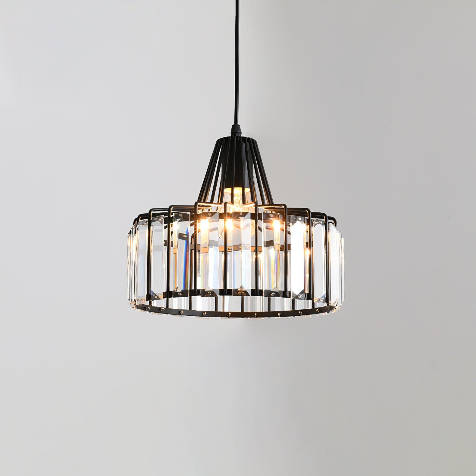 Orfina | Lampe Suspendue – Diffusion brillante abat jour cristal