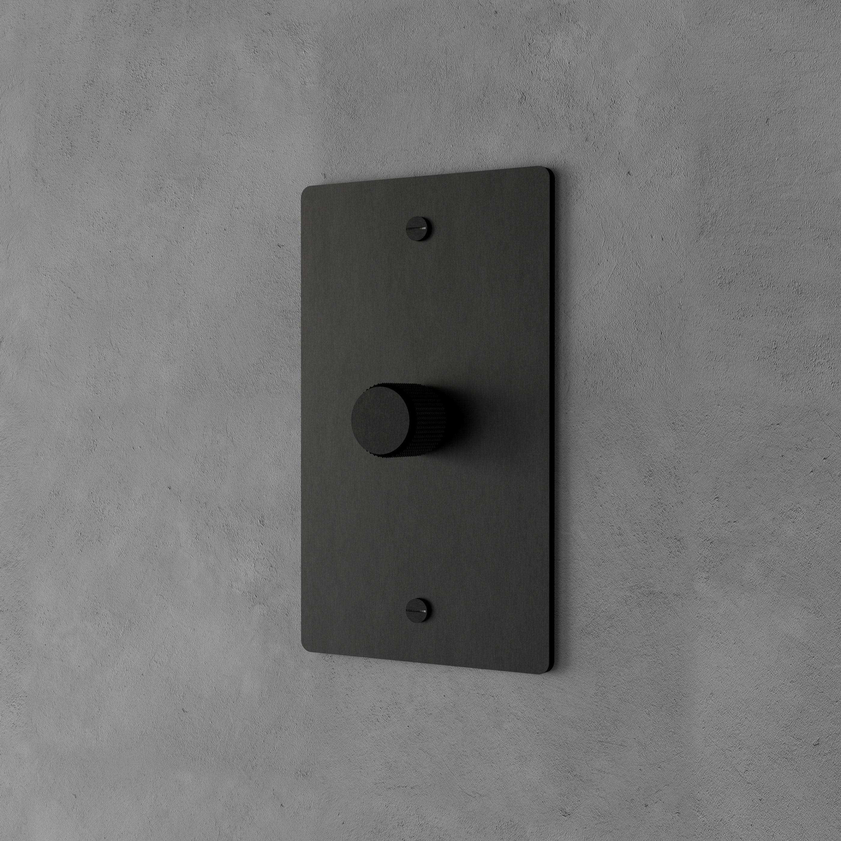 Dervan - Variateur De Lumière Mural Noir 1 Touche Va-Et-Vient