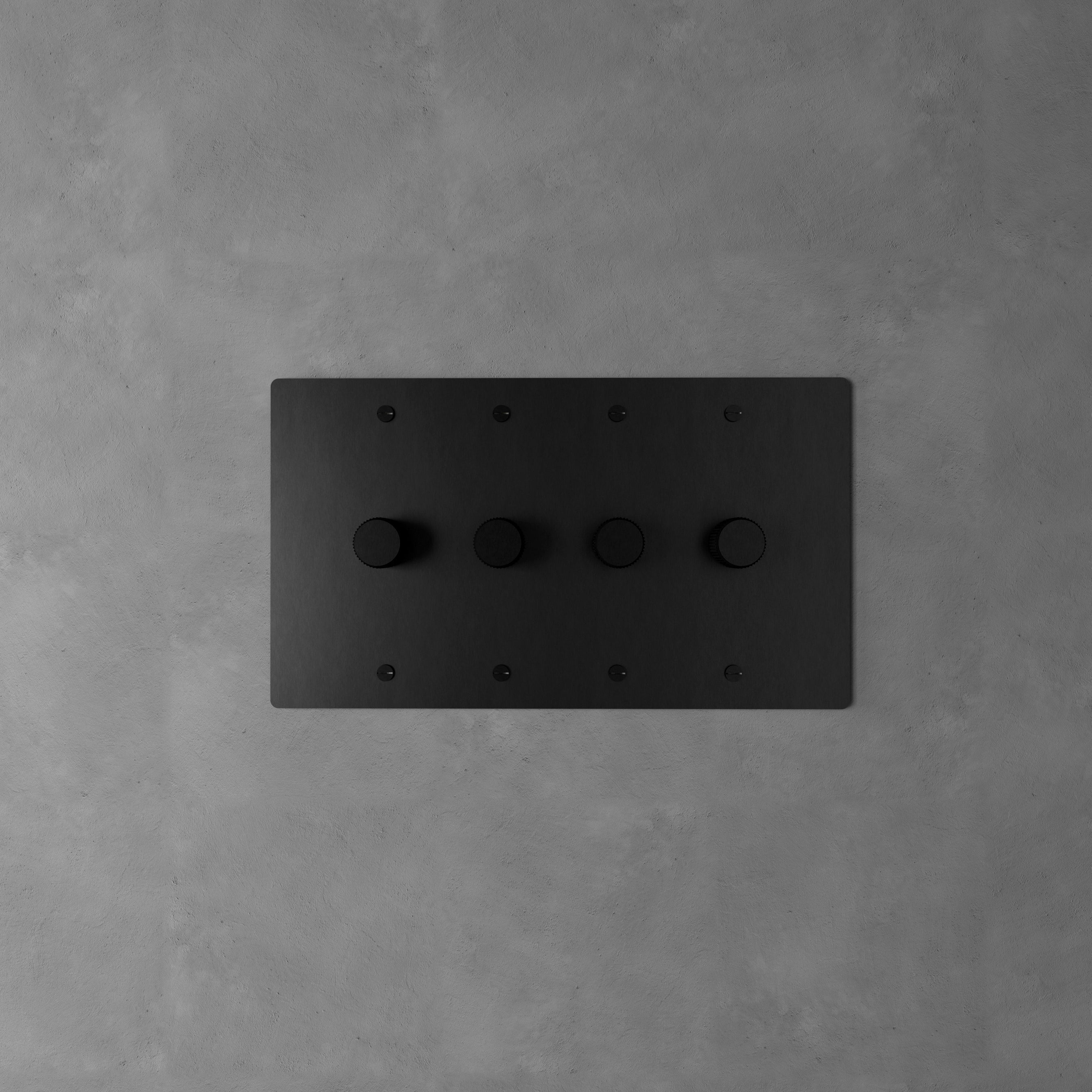Dervan - Variateur De Lumière Mural Noir 4 Touches Va-Et-Vient