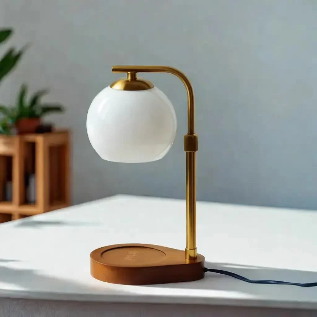 Fondea - Lampe Chauffe-Bougie Élégante Blanc