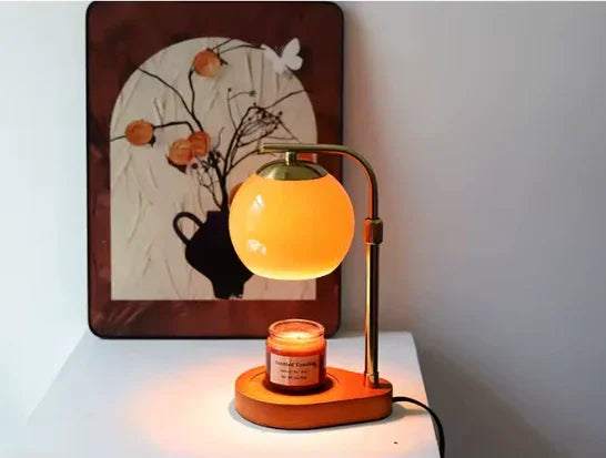Fondea - Lampe Chauffe-Bougie Élégante Orange