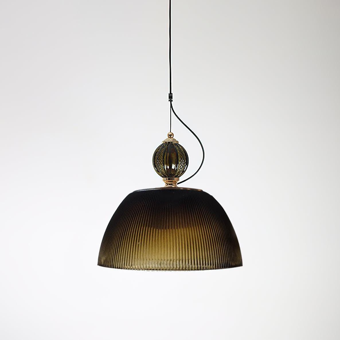 Évolisse | Lampe Suspendue en Verre – Dégradé vert rétro élégant