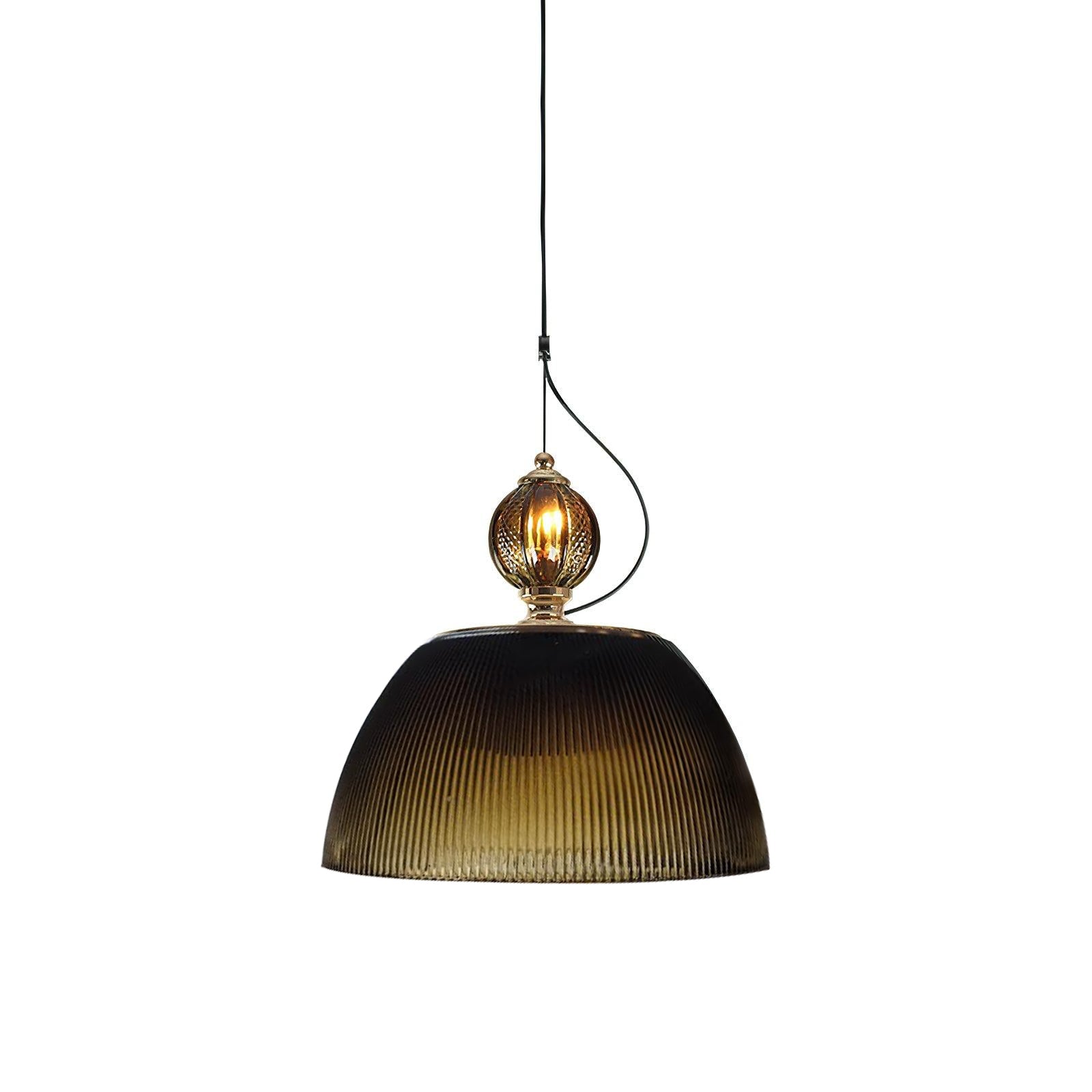 Évolisse | Lampe Suspendue en Verre – Dégradé vert rétro élégant