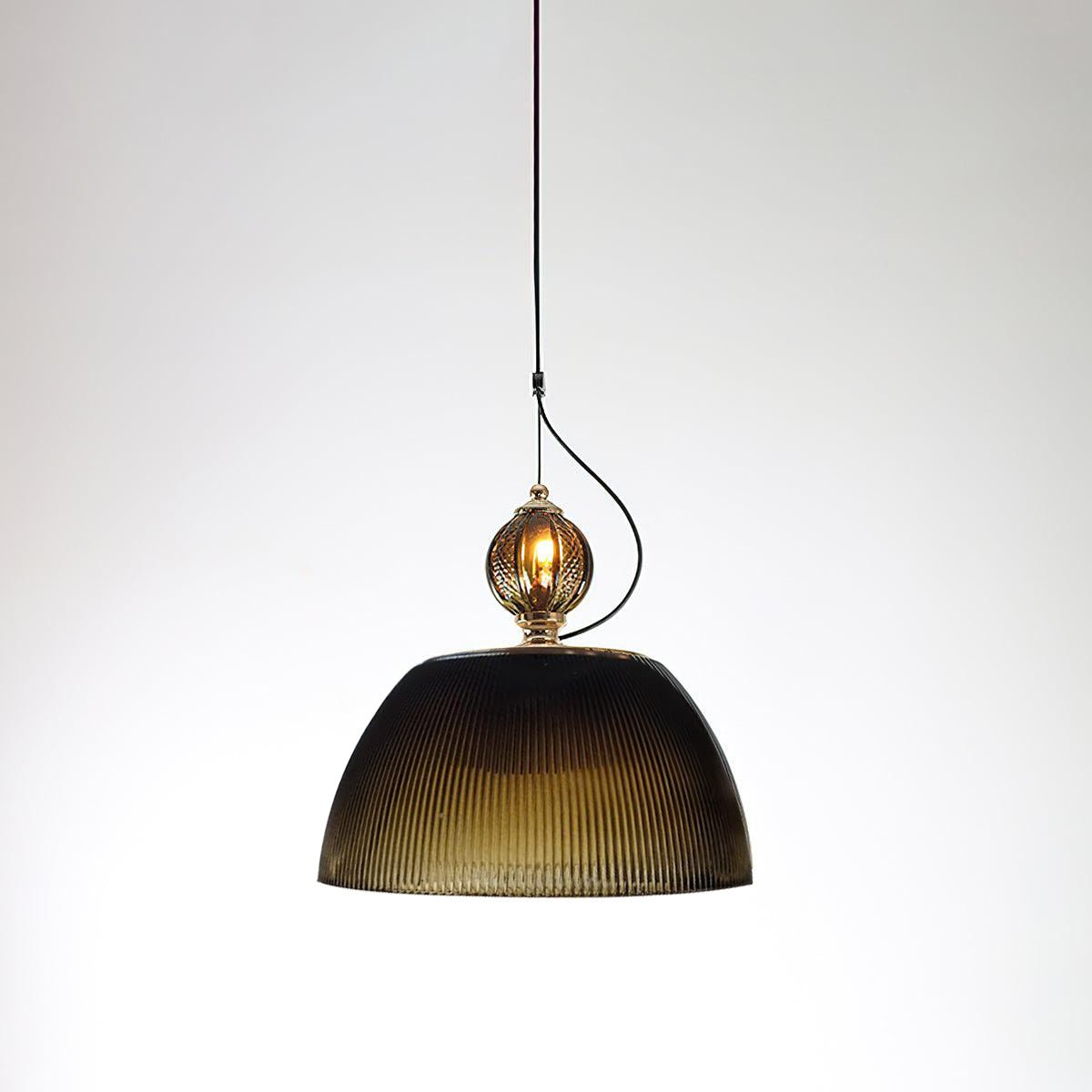 Évolisse | Lampe Suspendue en Verre – Dégradé vert rétro élégant