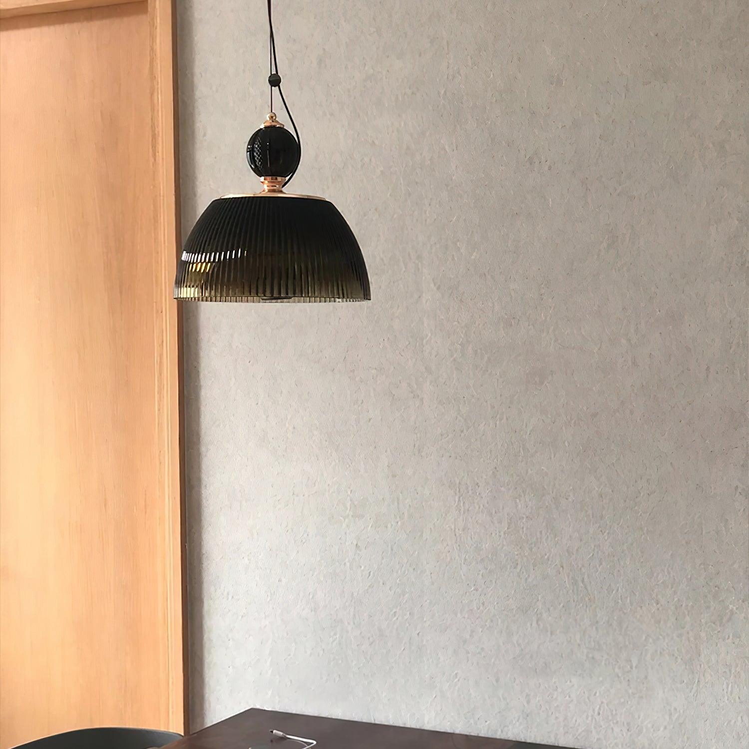 Évolisse | Lampe Suspendue en Verre – Dégradé vert rétro élégant