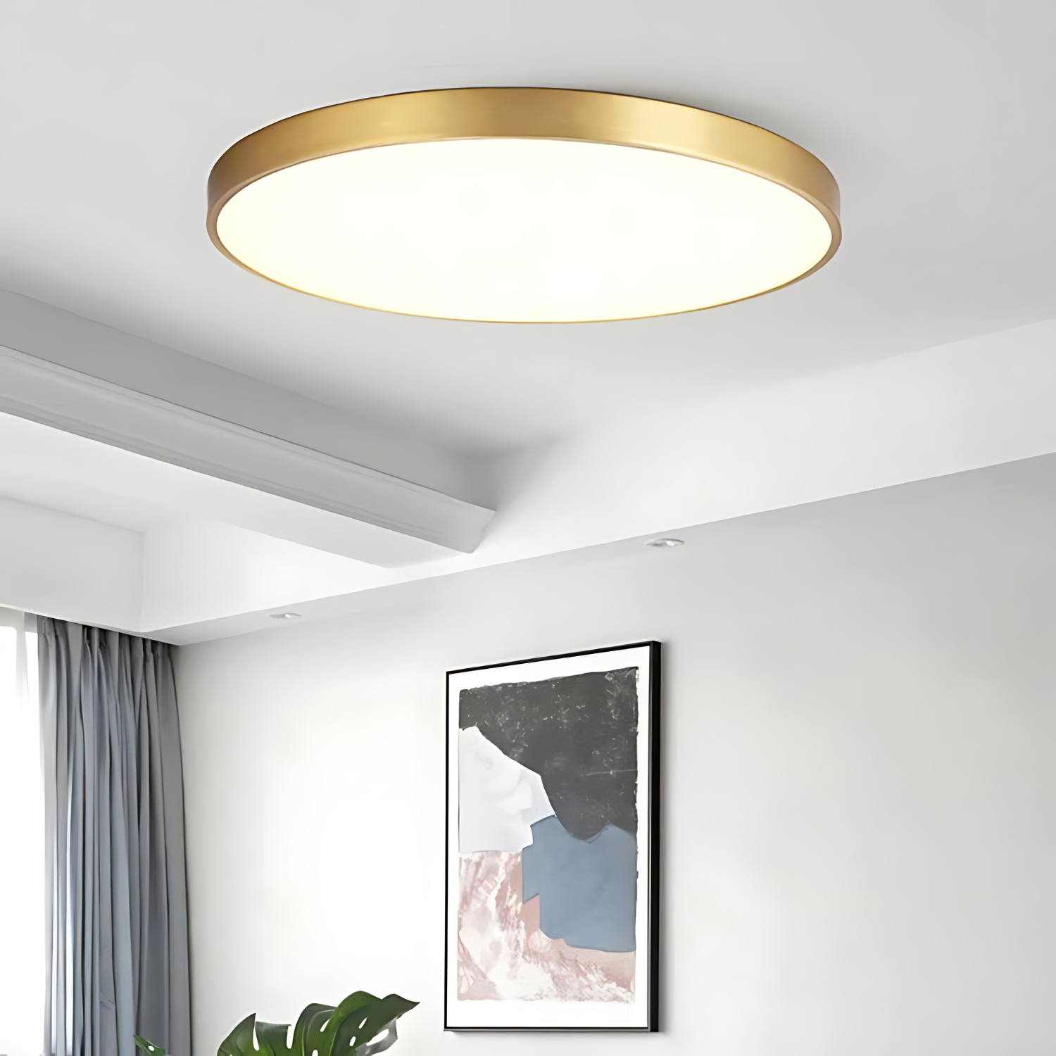 Lampe Décorative Élégante en Métal et Verre – Luminaire pour Salon Noir et Doré avec Éclairage LED Doux 2