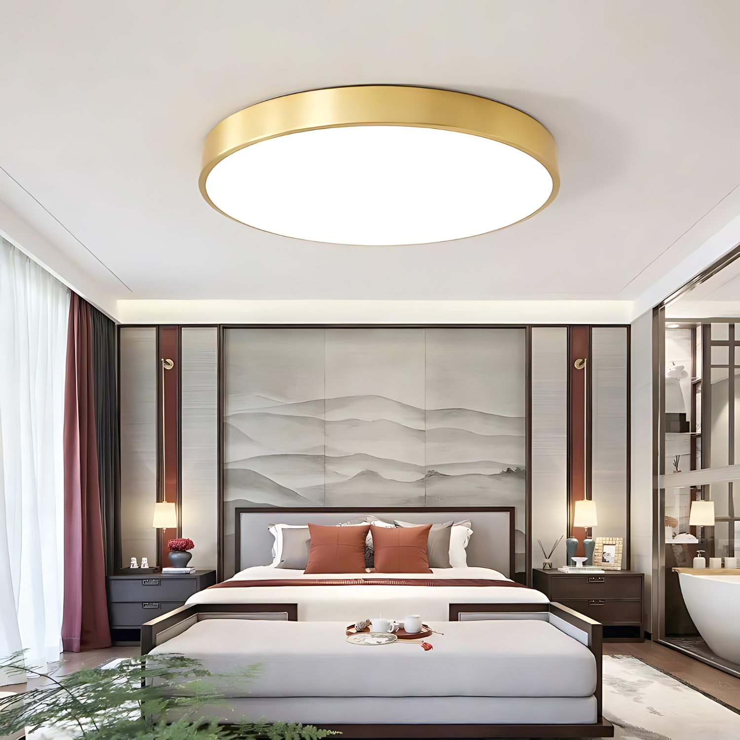 Lampe Décorative Élégante en Métal et Verre – Luminaire pour Salon Noir et Doré avec Éclairage LED Doux 7