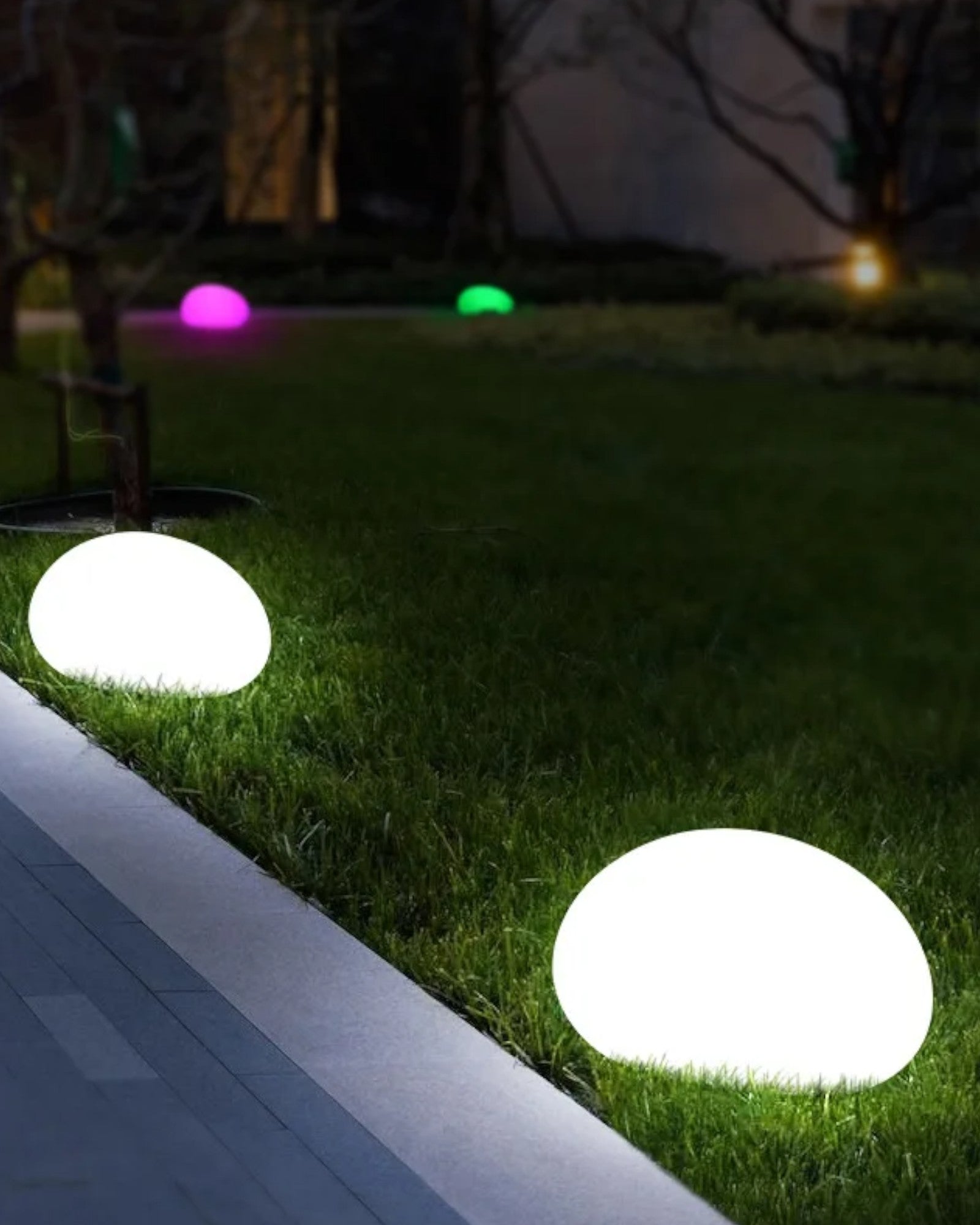 Lampe Solaire Extérieur RGB Design Scandinave en Métal et Acrylique - Éclairage Extérieur IP65 pour Jardin et Terrasse 1