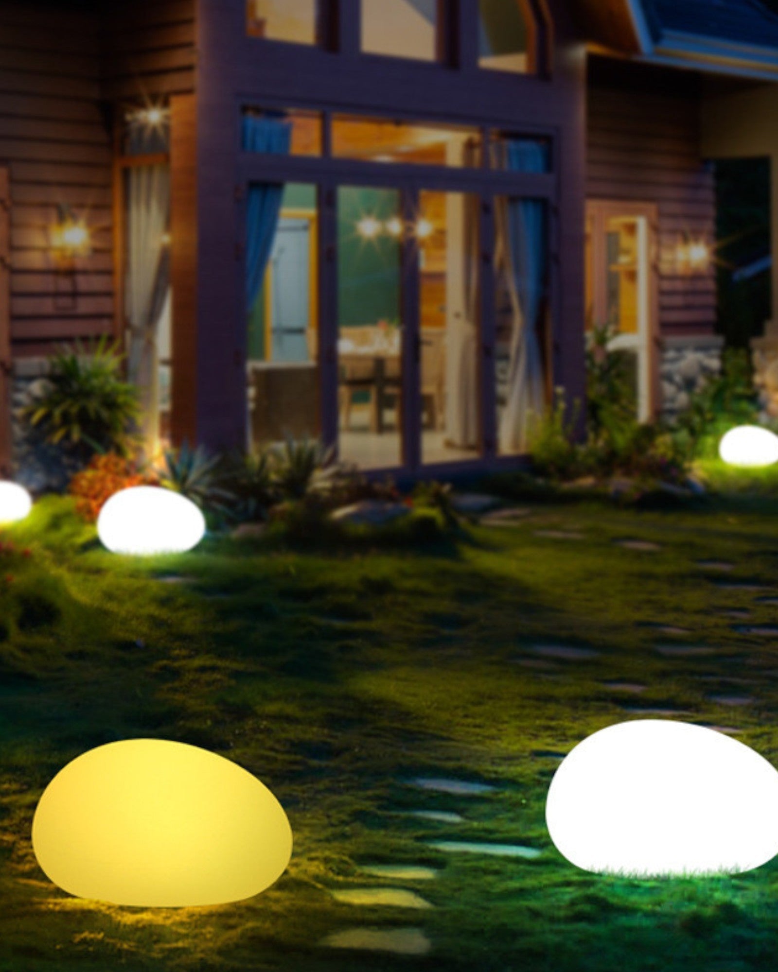Lampe Solaire Extérieur RGB Design Scandinave en Métal et Acrylique - Éclairage Extérieur IP65 pour Jardin et Terrasse 2