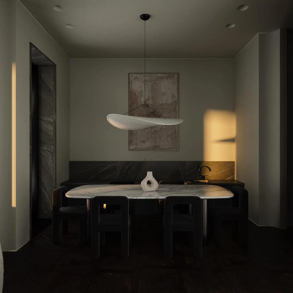 Lustre Japandi en Soie Suspendu pour Salon et Chambre – Éclairage Élégant et Créatif, Design Boho, Hauteur Réglable 2