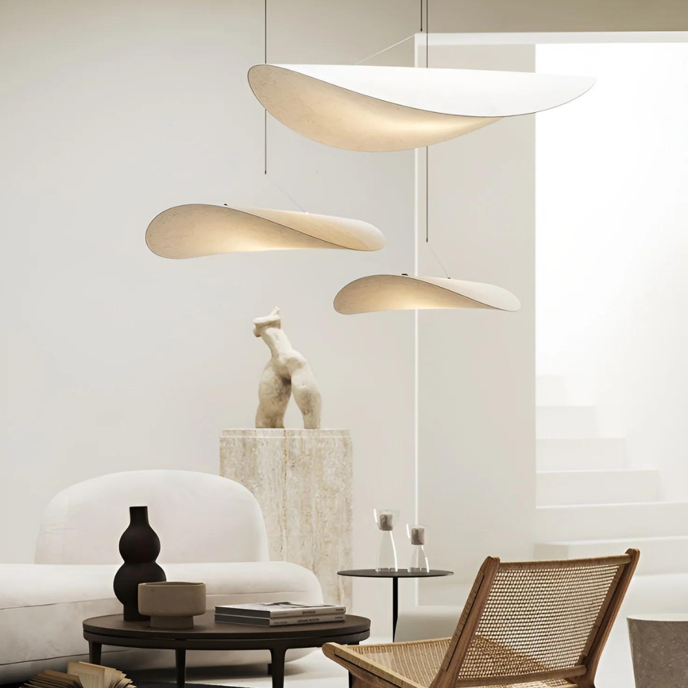 Lustre Japandi en Soie Suspendu pour Salon et Chambre – Éclairage Élégant et Créatif, Design Boho, Hauteur Réglable 8