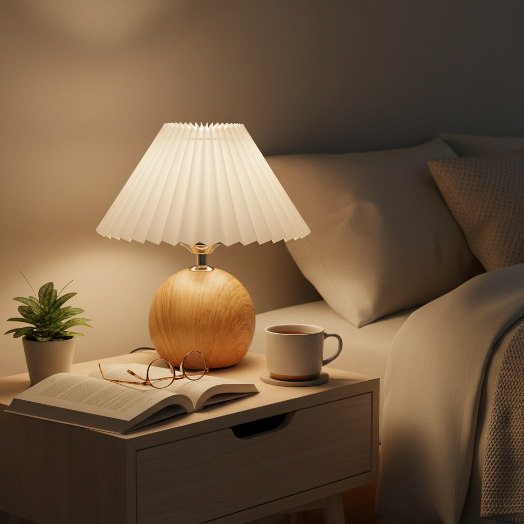 Maréline | Lampe de Table – Lueur apaisante style gravé4