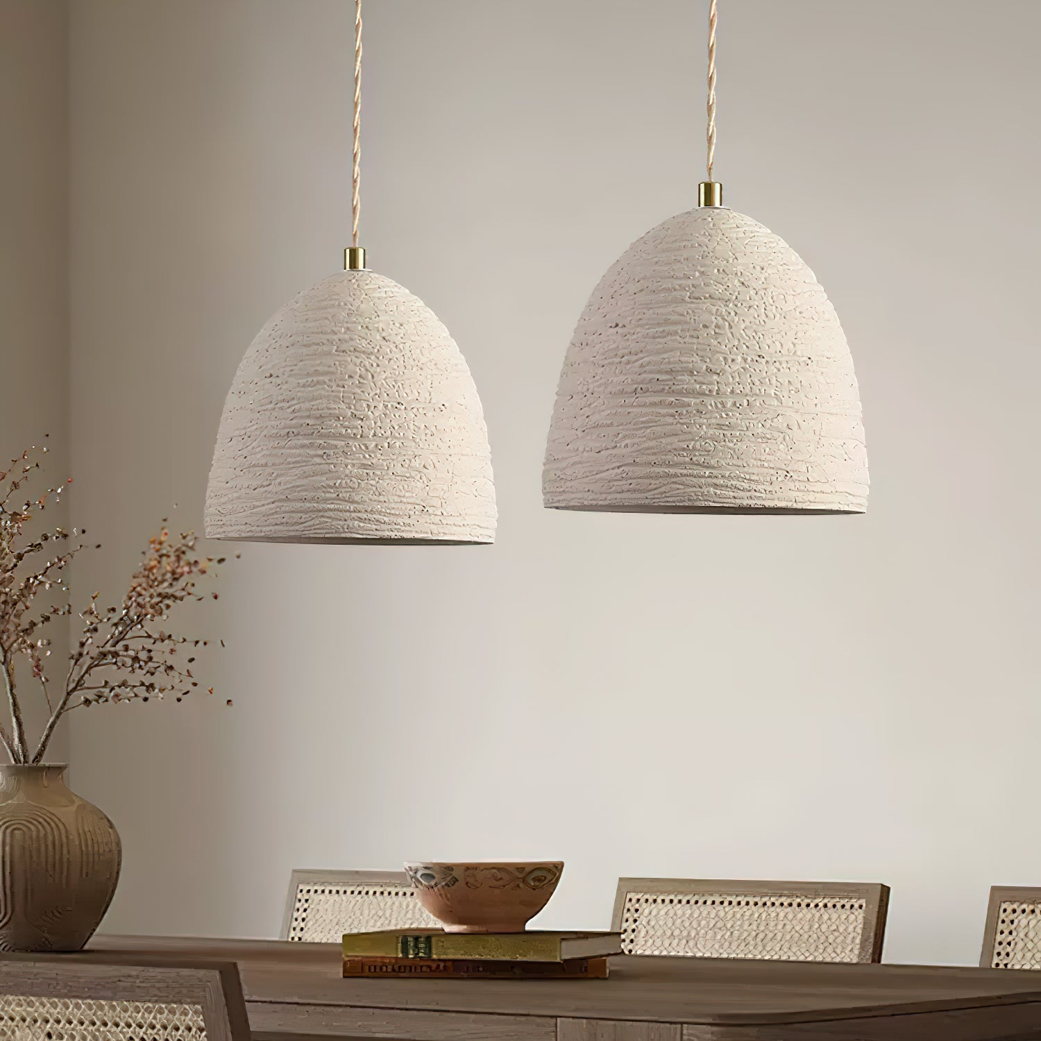Cimélia | Lustre Contemporain – Texture Authentique et Style Sophistiqué