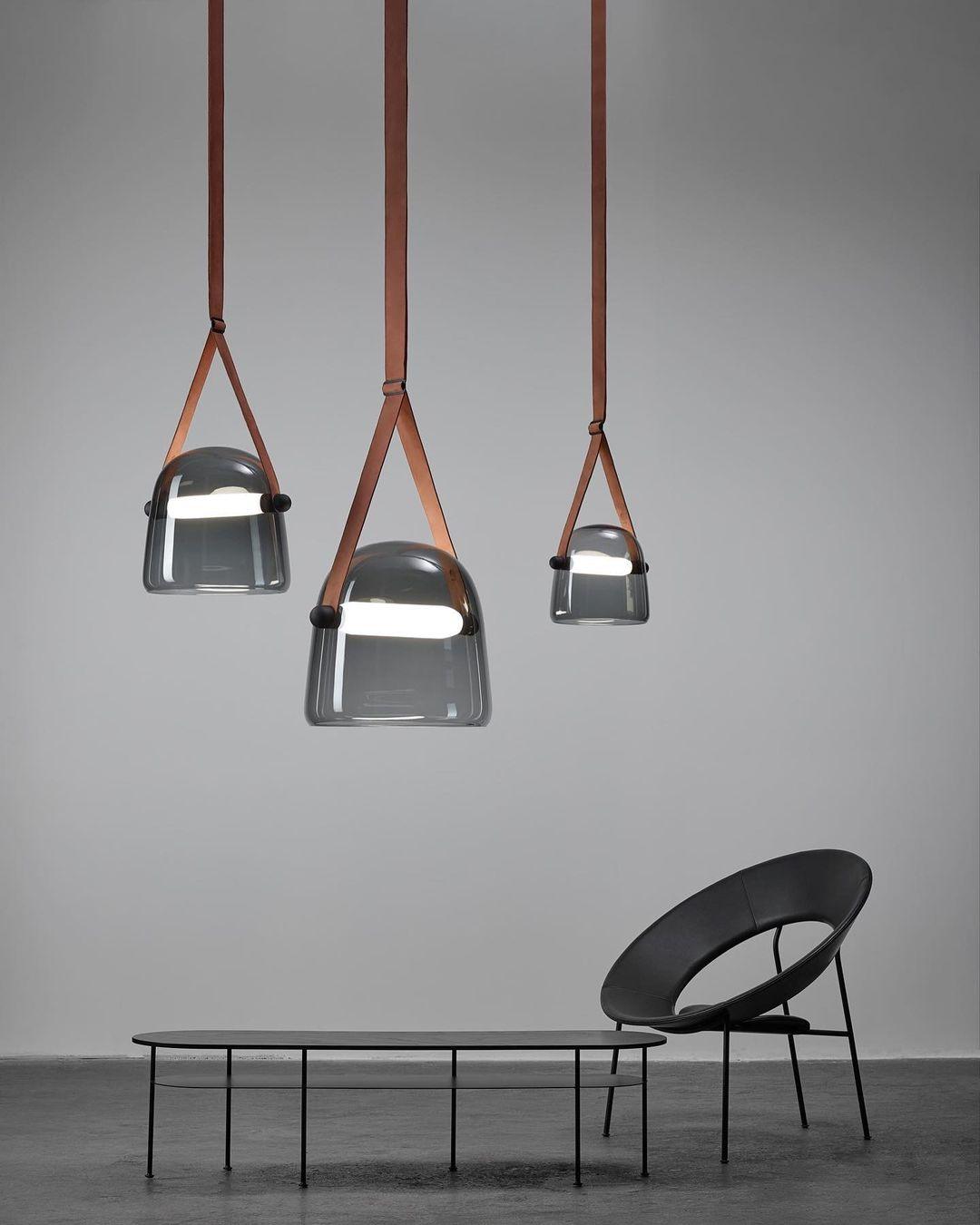 Noctéa | Lampe Suspendue – Verre soufflé LED design contemporain