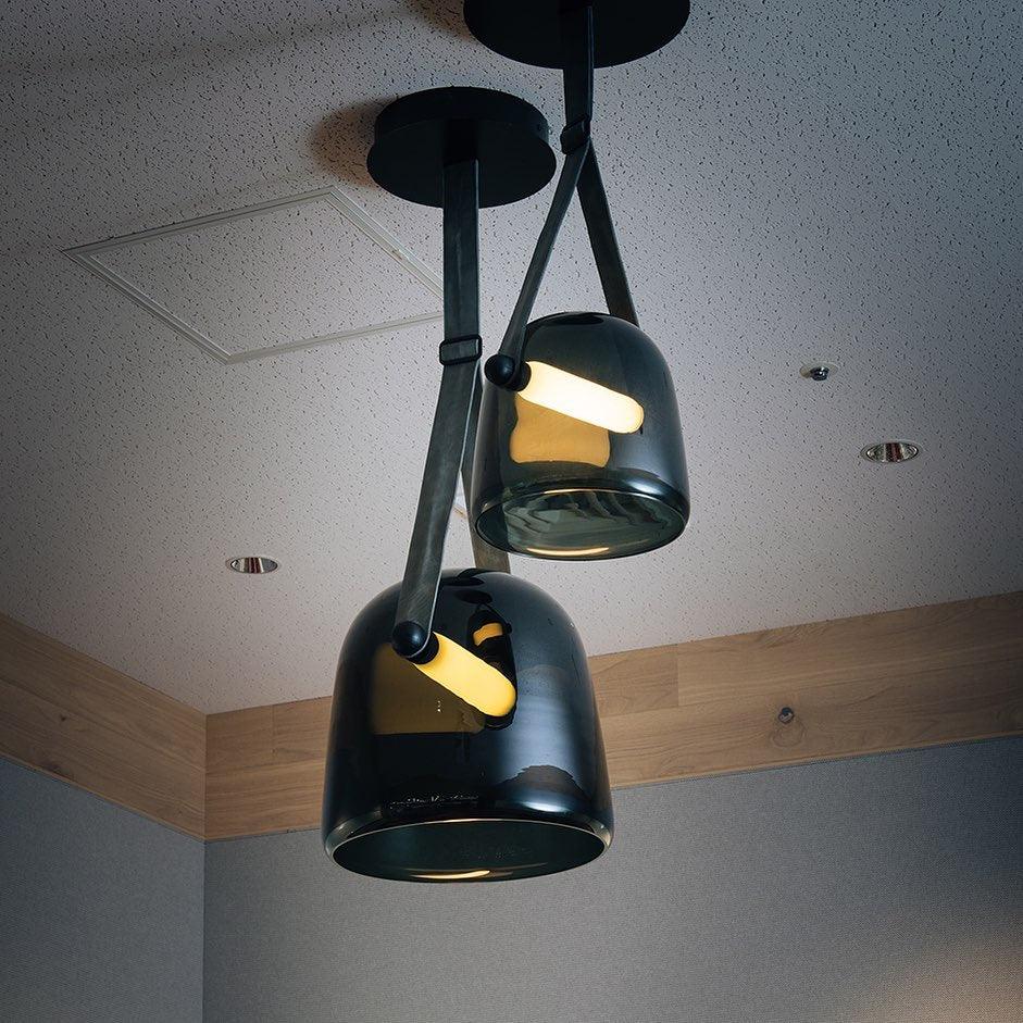 Noctéa | Lampe Suspendue – Verre soufflé LED design contemporain
