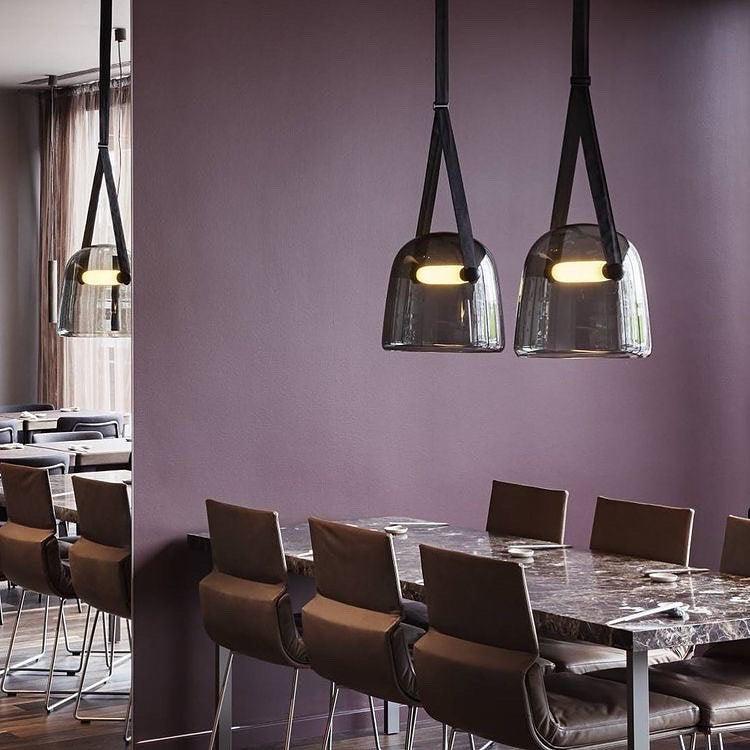 Noctéa | Lampe Suspendue – Verre soufflé LED design contemporain