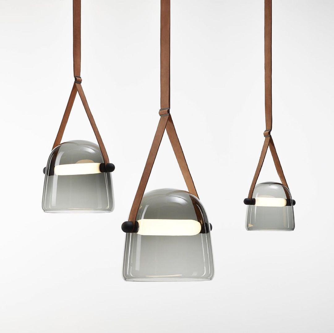 Noctéa | Lampe Suspendue – Verre soufflé LED design contemporain
