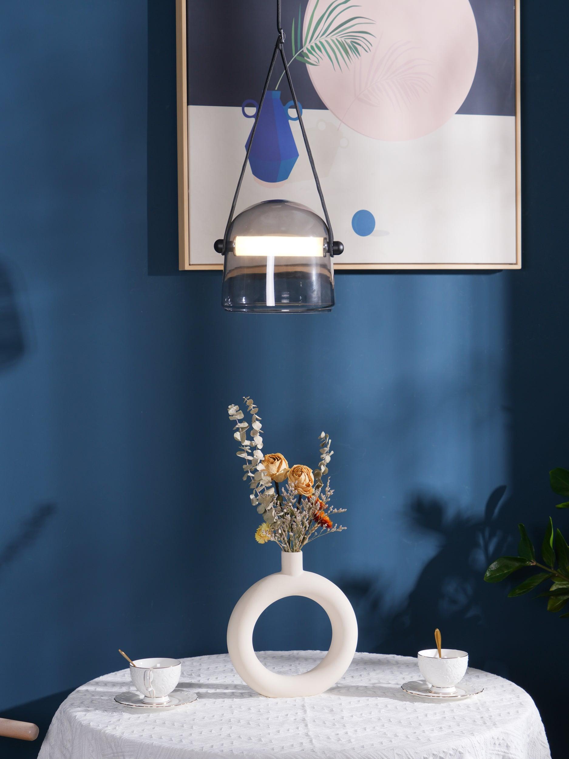 Noctéa | Lampe Suspendue – Verre soufflé LED design contemporain