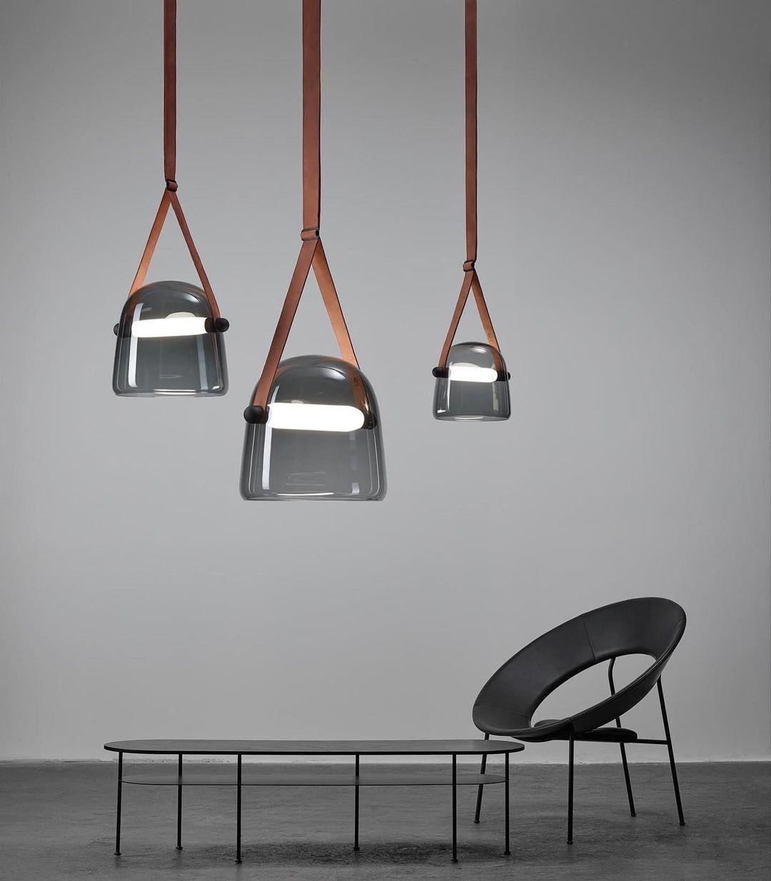 Noctéa | Lampe Suspendue – Verre soufflé LED design contemporain