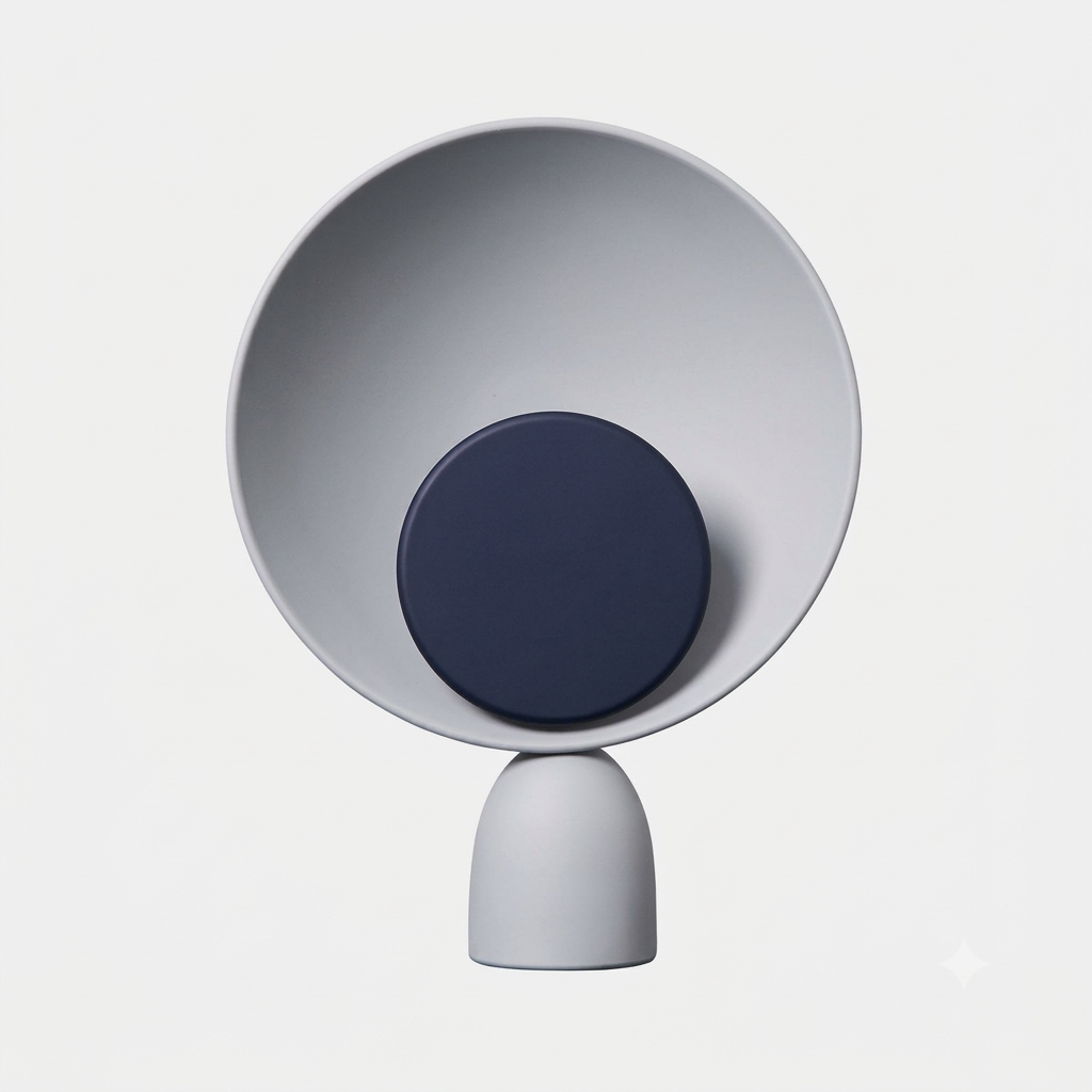Ondine | Lampe de Table – Design poétique ambiance intime Gris+Bleu