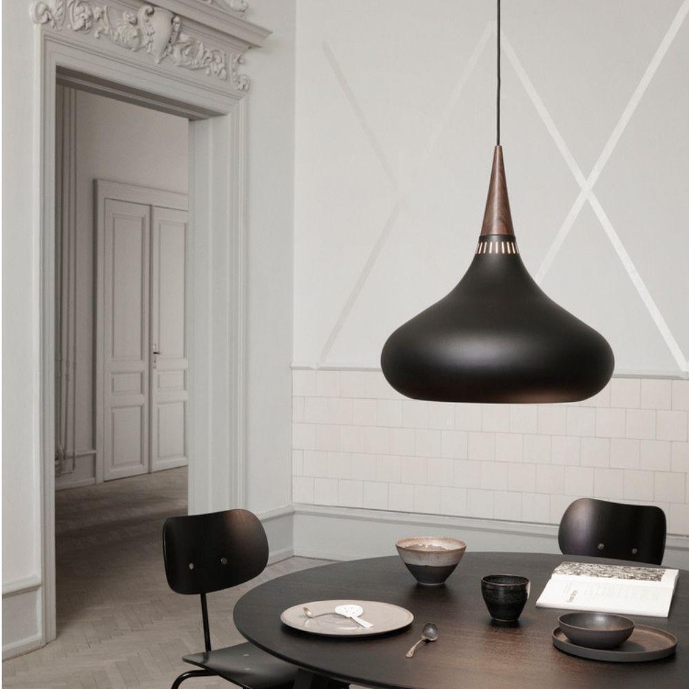 Veléandre | Lampe Suspendue – Verre blanc finitions or et noir