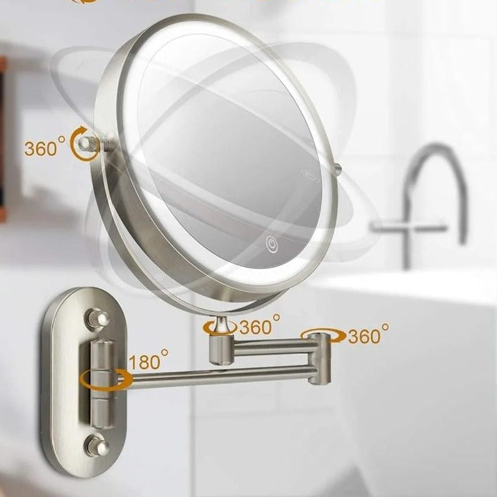 Clarior | Miroir de Maquillage – Éclairage Tactile et Chromé