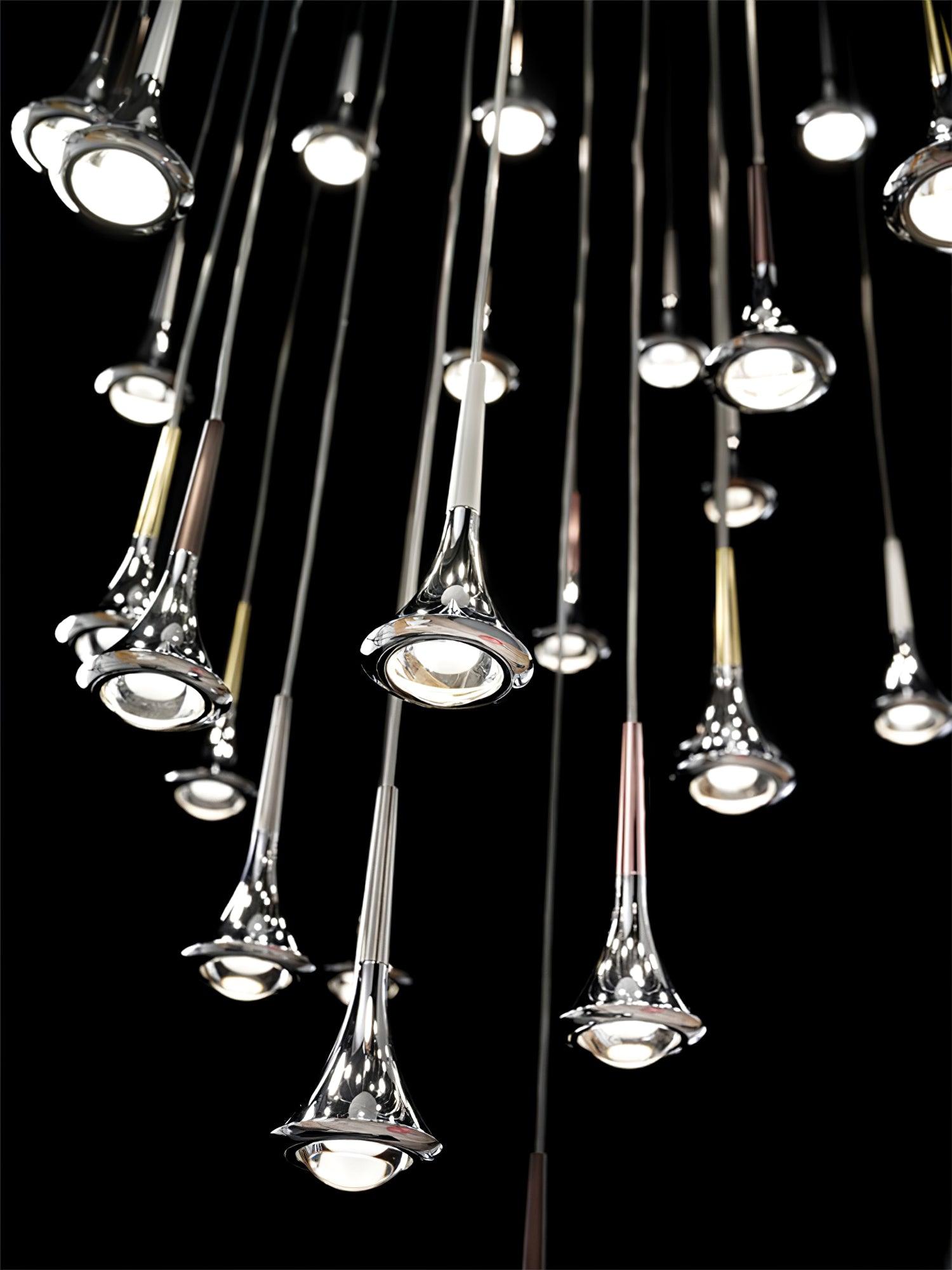 Pluviora | Lustre Multi Pendentif – Cascade lumineuse LED moderne