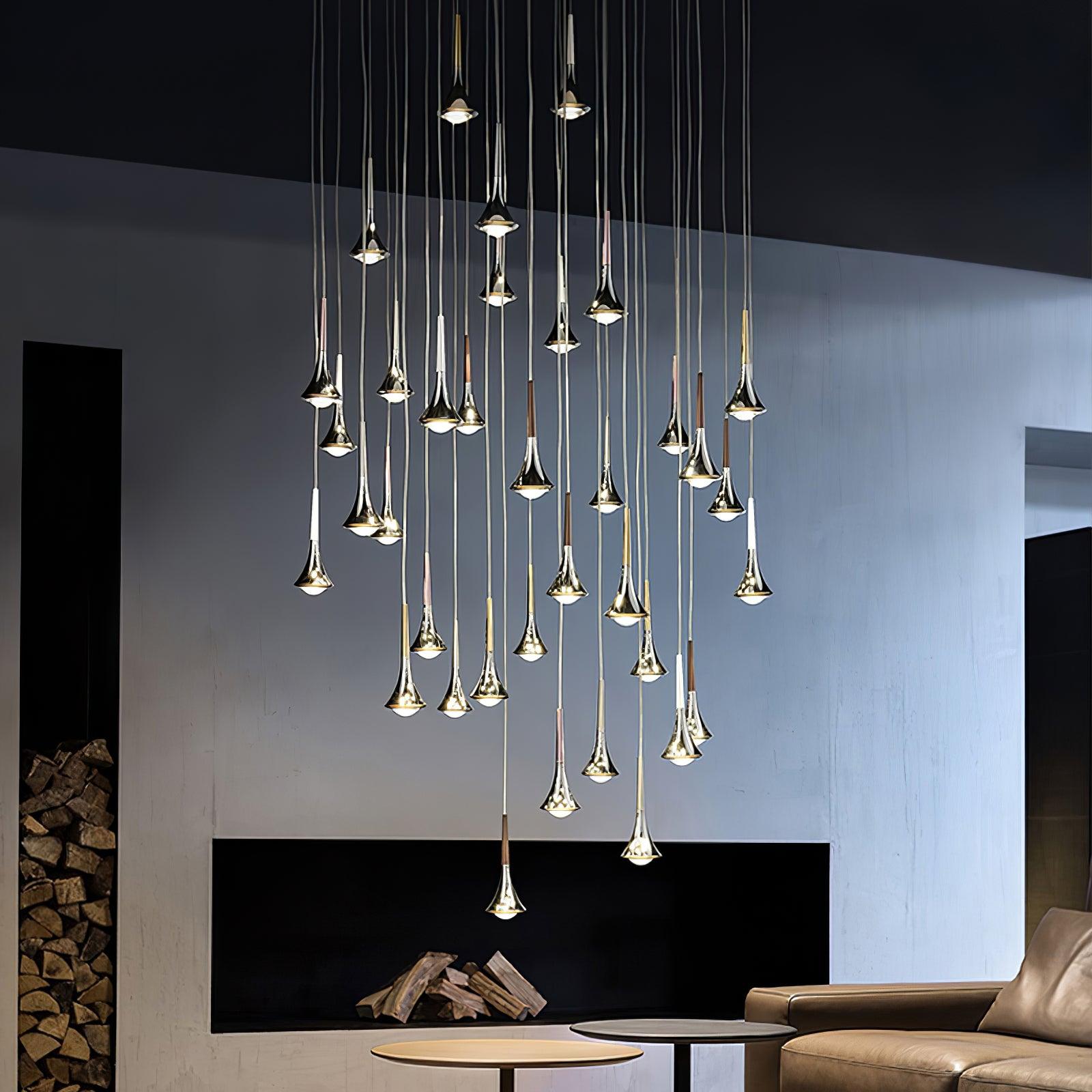 Pluviora | Lustre Multi Pendentif – Cascade lumineuse LED moderne