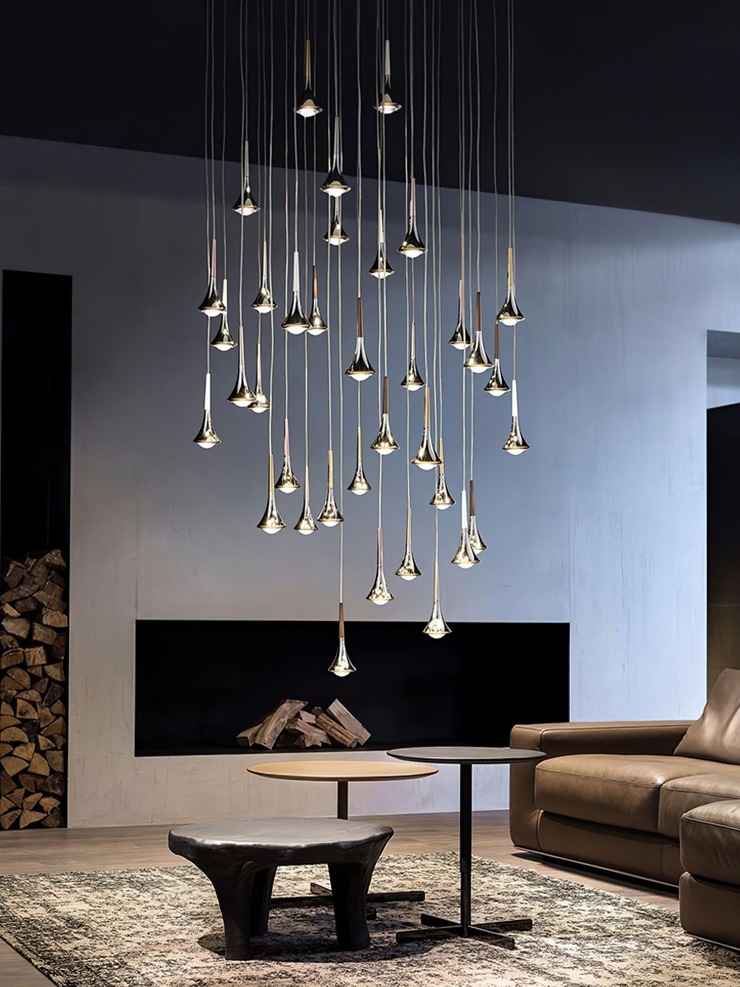 Pluviora | Lustre Multi Pendentif – Cascade lumineuse LED moderne