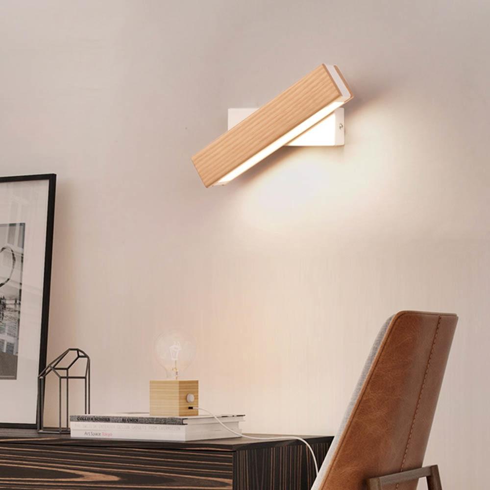 Valoria | Applique Murale LED – Bois Naturel et Ambiance Cosy