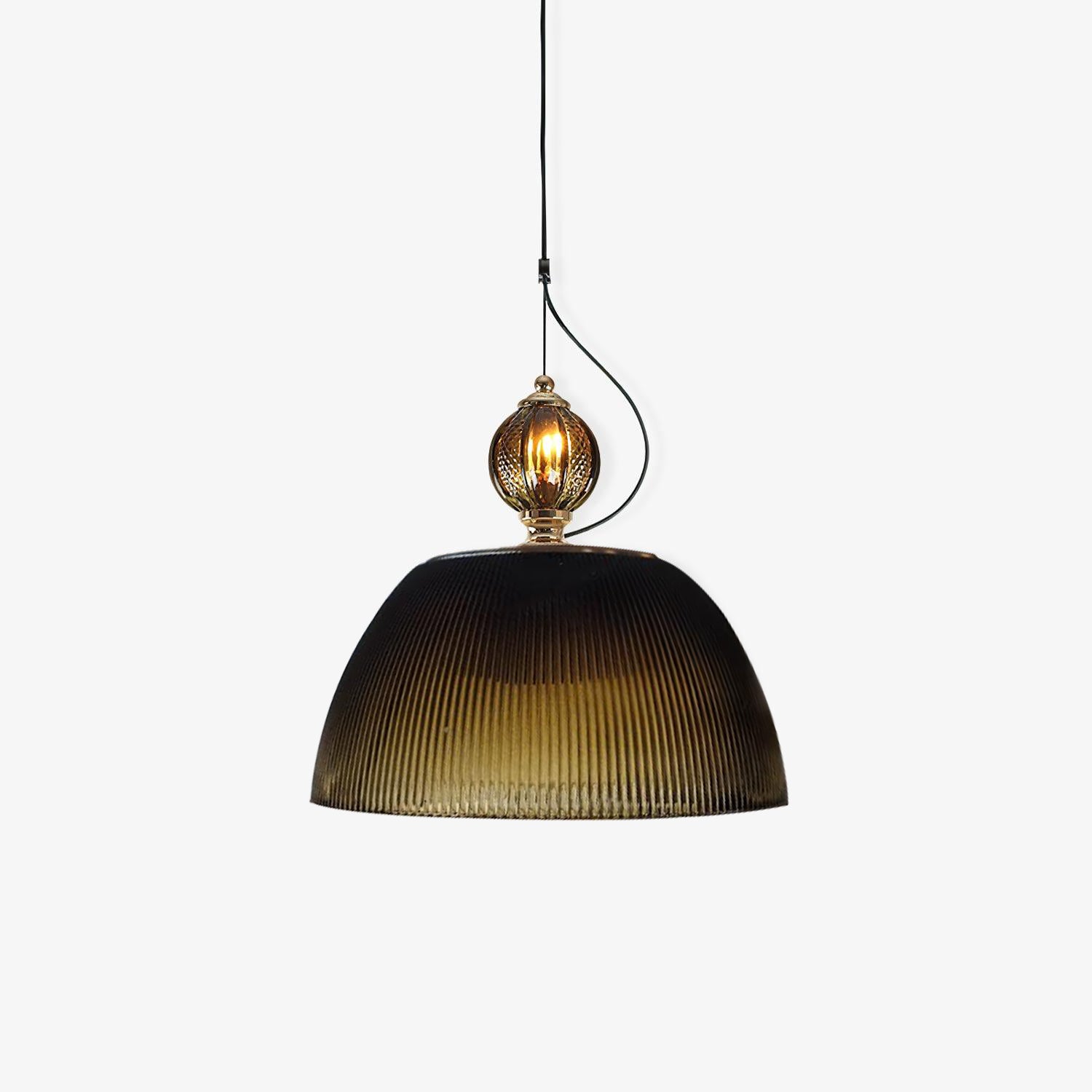 Évolisse | Lampe Suspendue en Verre – Dégradé vert rétro élégant