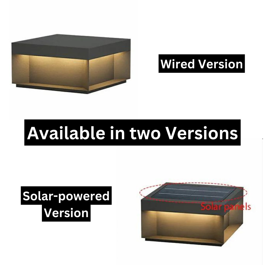 LumiJardin | Lampe de Pilier Solaire – Résistante UV et Intempéries