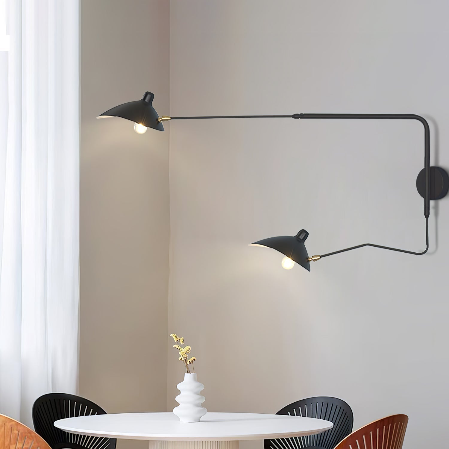 Améthia | Applique Murale – Design Élancé et Rotation Indépendante