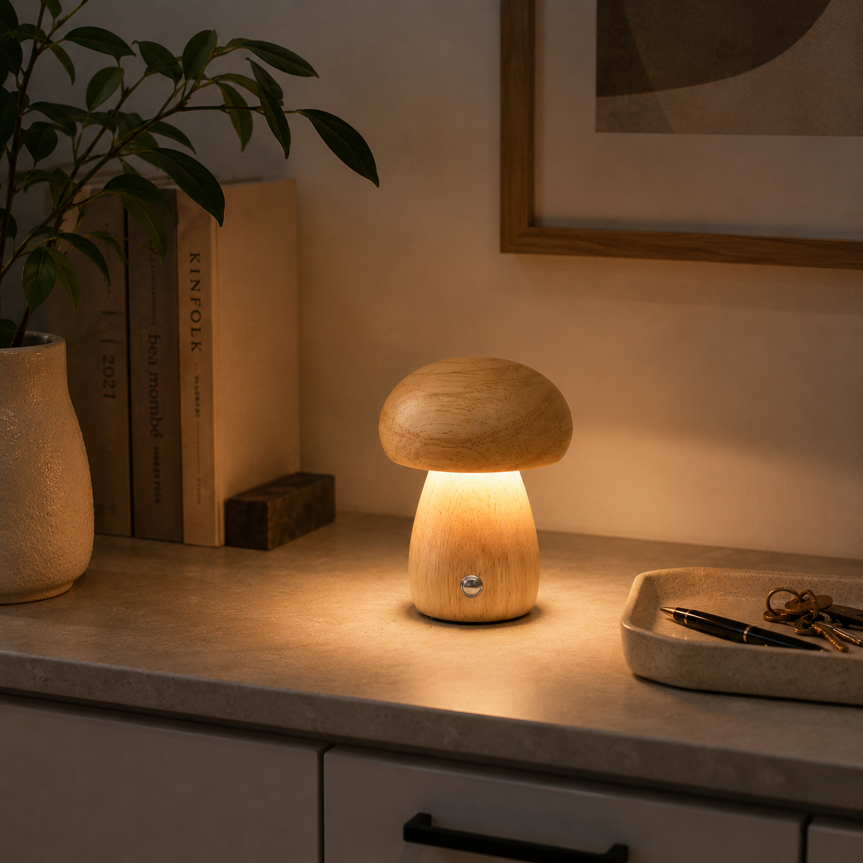 Sylvéra | Lampe Champignon – Élégance Naturelle et Rechargeable