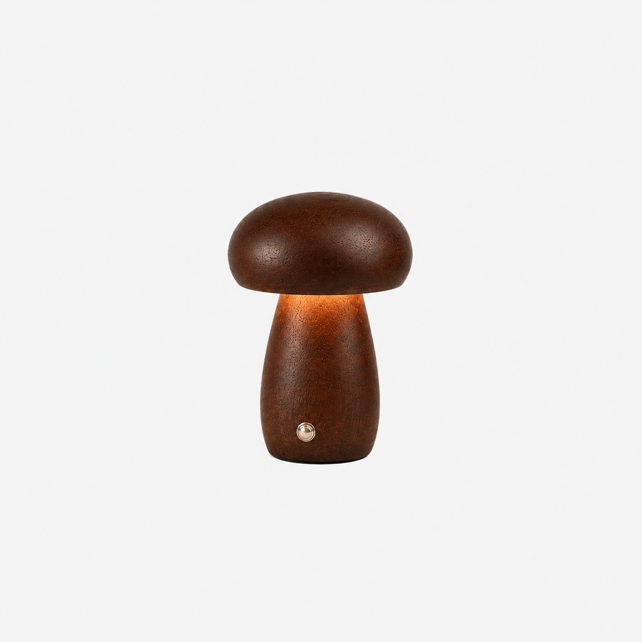Sylvéra | Lampe Champignon – Élégance Naturelle et Rechargeable Marron foncé 5cm x 5cm x 10cm