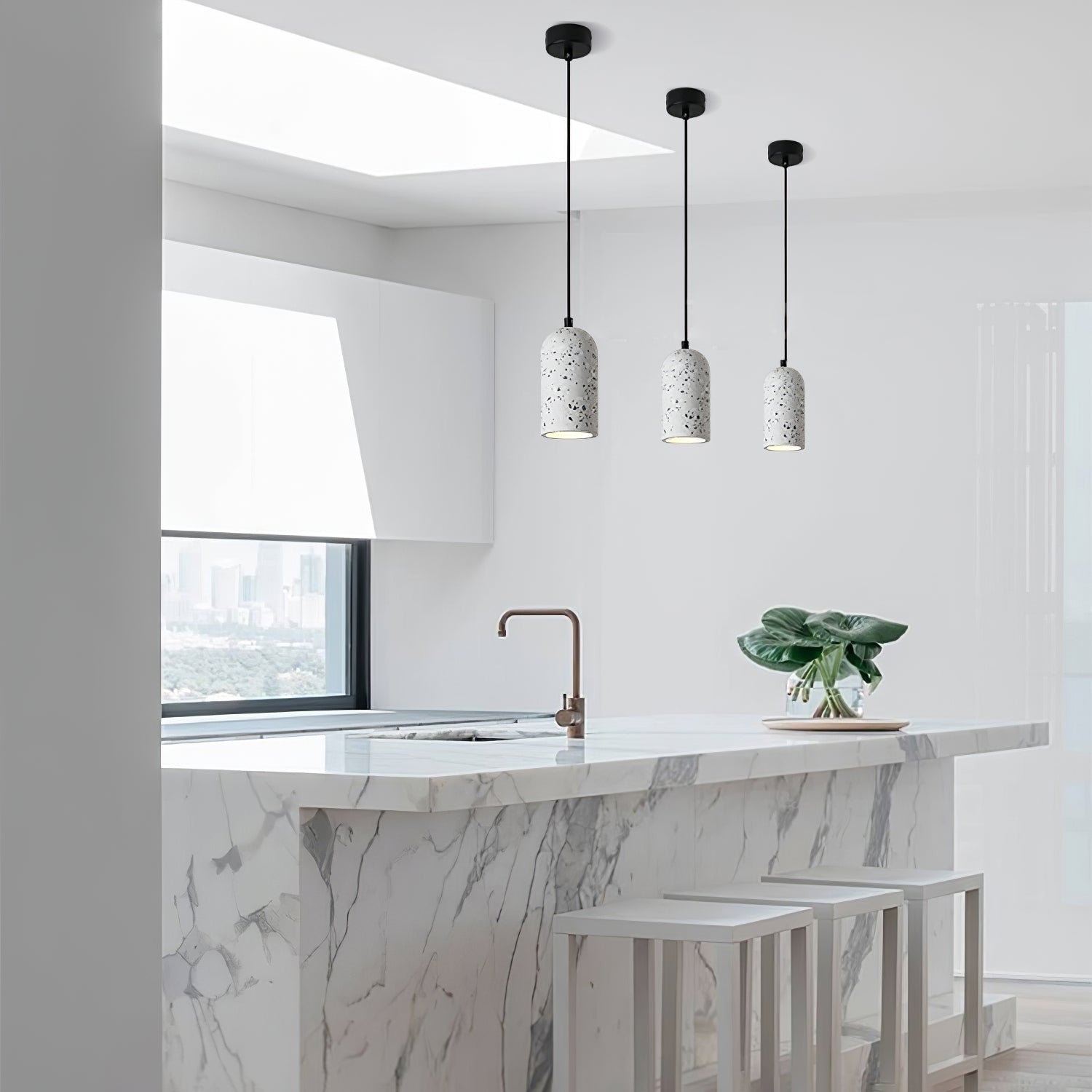Terrazia | Lampe Suspendue – Béton recyclé design durable moderne