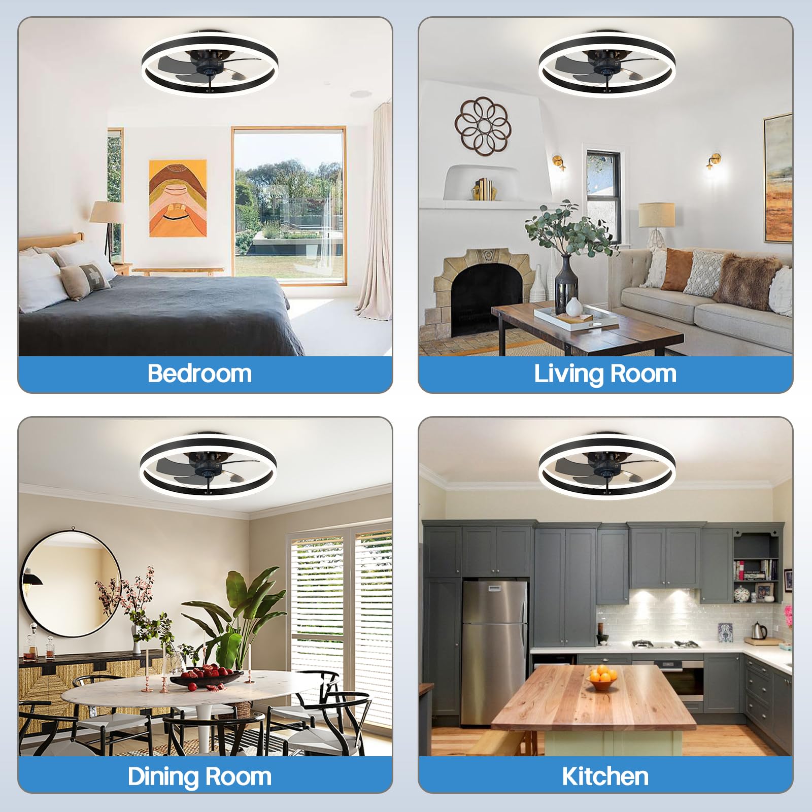Roséane | Plafonnier Ventilateur LED – Confort Télécommandé